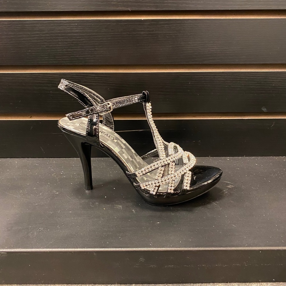Black Rhinestone Heels - Picture 3 of 5